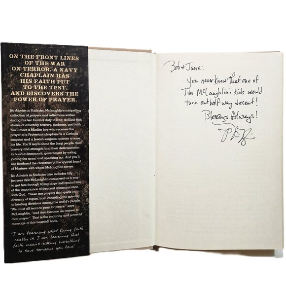 No Atheists in Foxholes: Prayers & Reflections from t Front by McLaughlin SIGNED - Picture 3 of 7